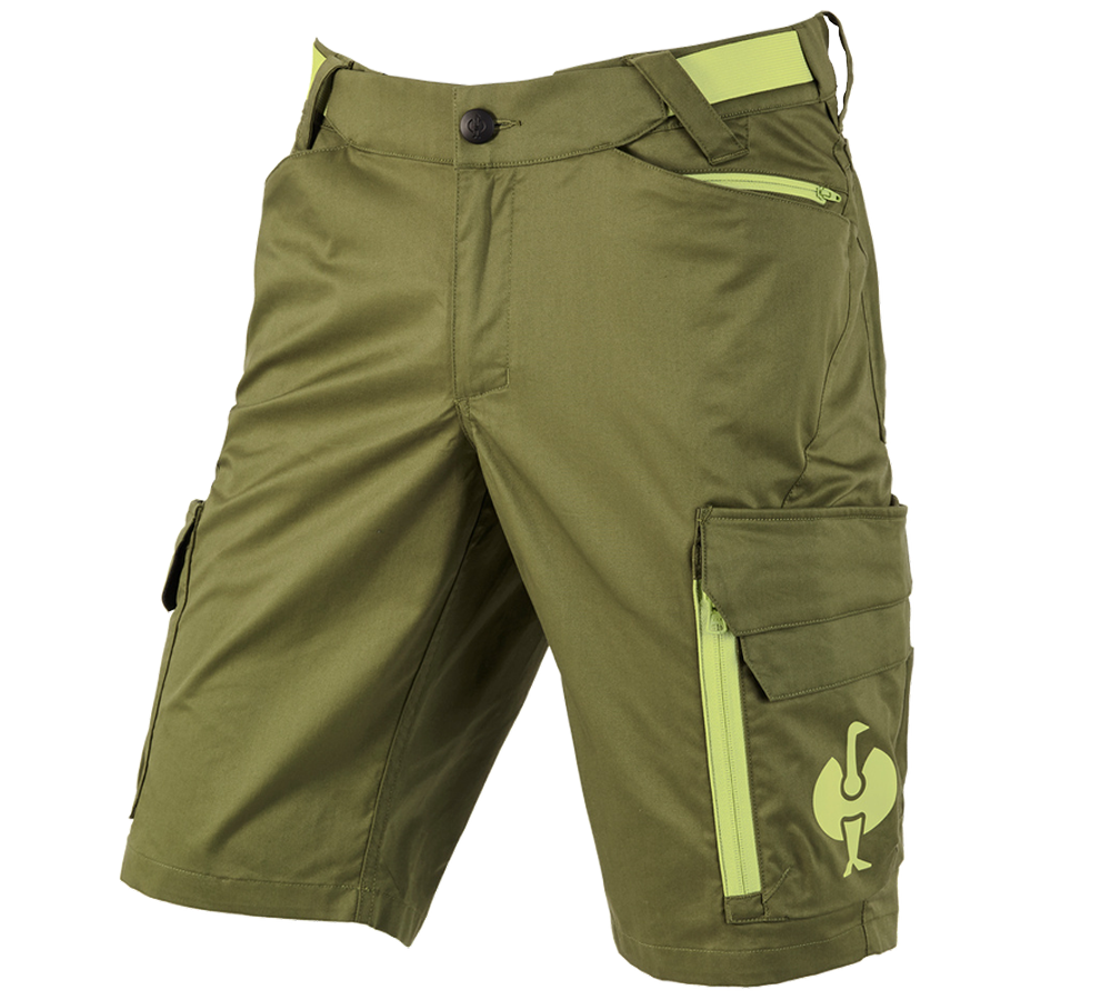 Work Trousers: Shorts e.s.trail + junipergreen/limegreen