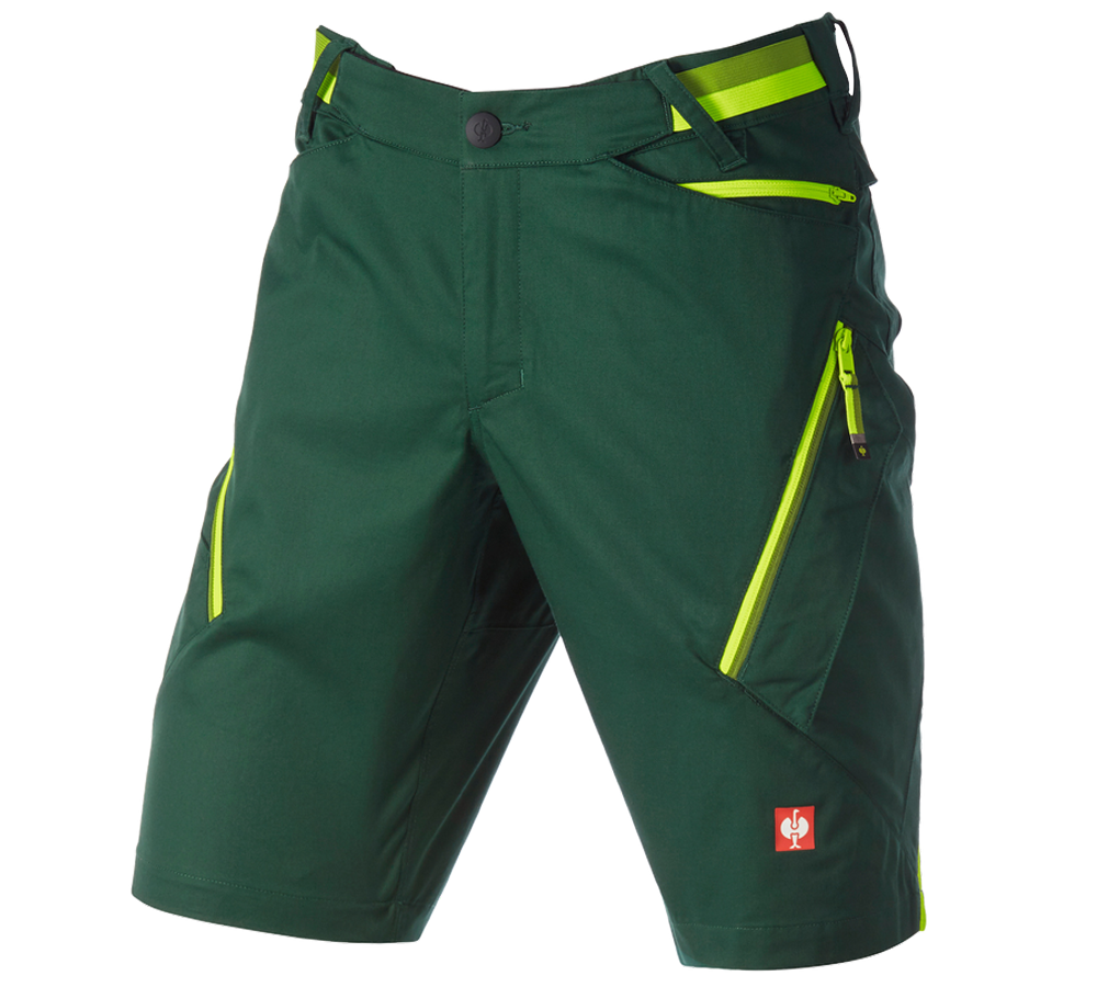 Arbetsbyxor: Multipocket- shorts e.s.ambition + grön/varselgul
