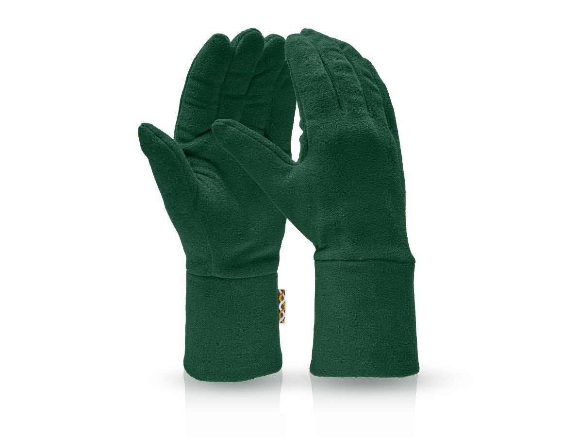 Textil: e.s. FIBERTWIN® microfleece handskar + grön