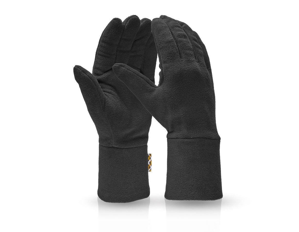 Textil: e.s. FIBERTWIN® microfleece handskar + svart