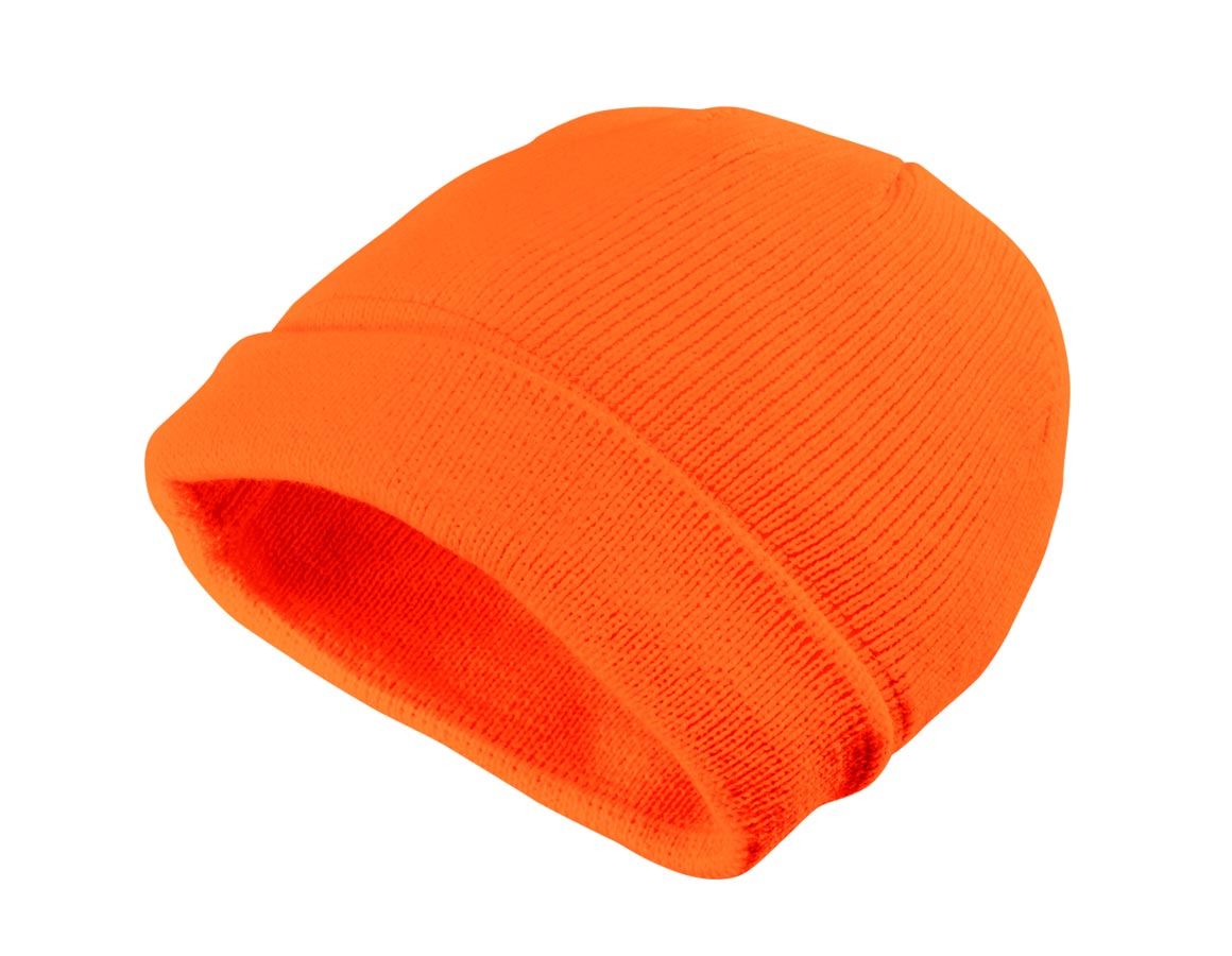 Accessoarer: Stickad vintermössa Neon + orange