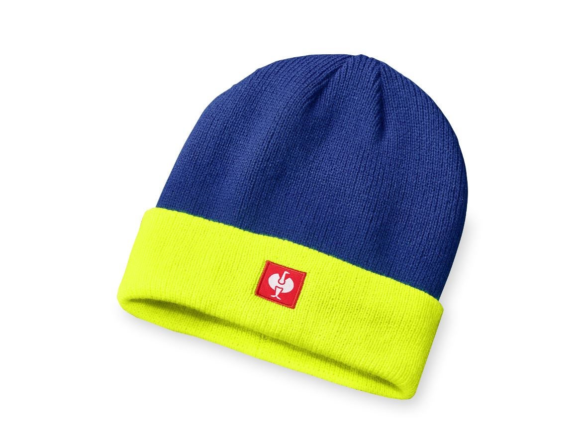 Topics: Knitted cap e.s.motion 24/7 + royal/high-vis yellow