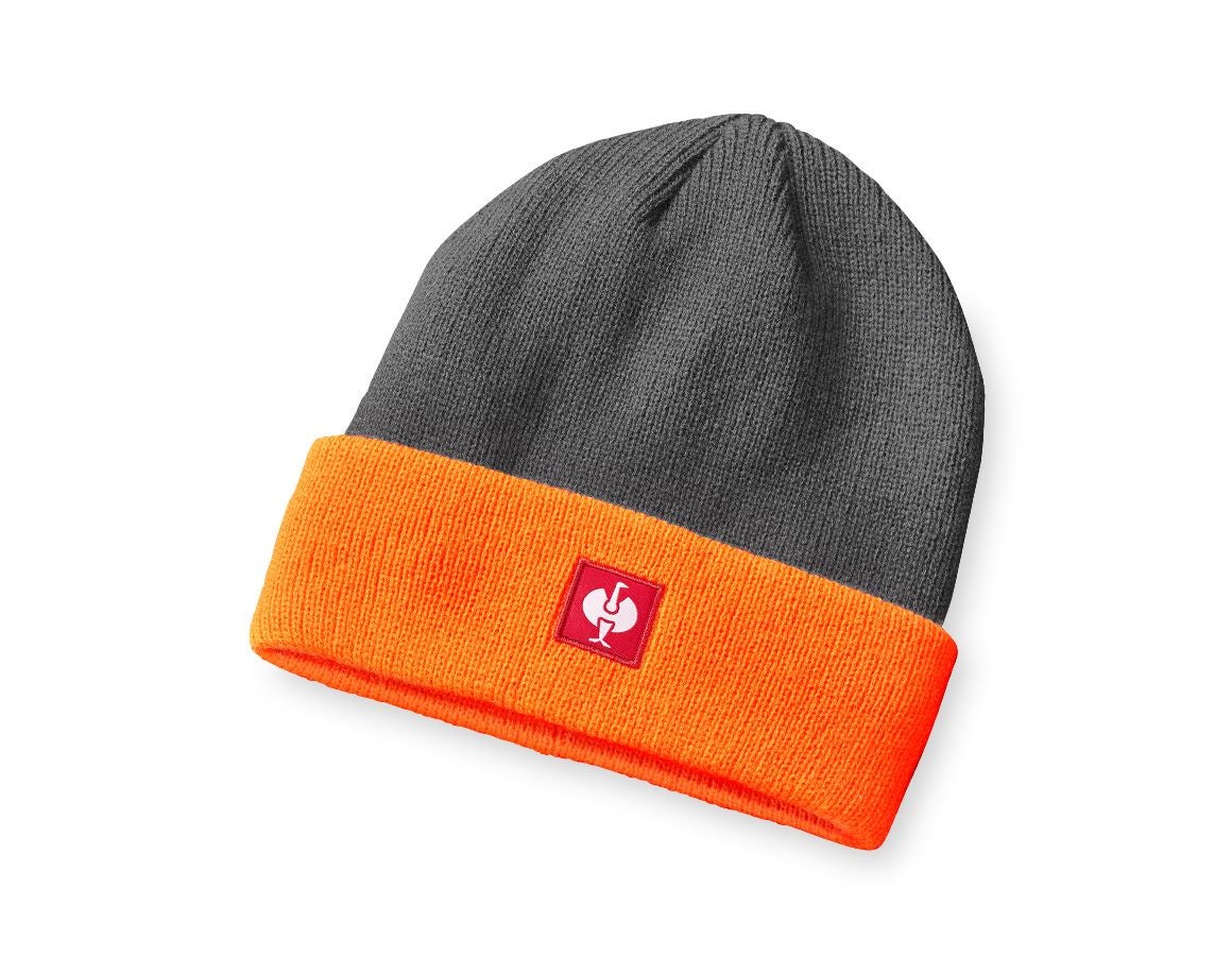 Accessories: Knitted cap e.s.motion 24/7 + anthracite/high-vis orange