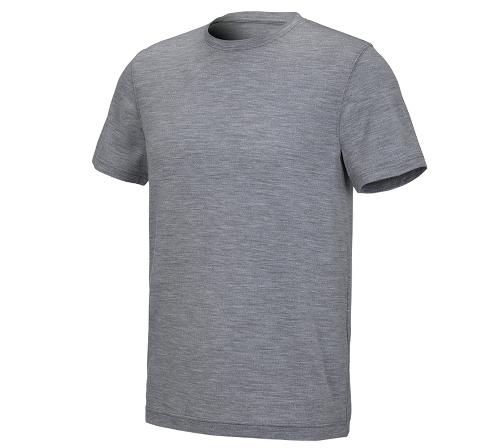 Överdelar: e.s. t-shirt Merino light + gråmelerad