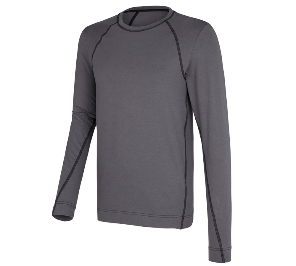 Cold: e.s. cotton stretch long sleeve basis-light + cement