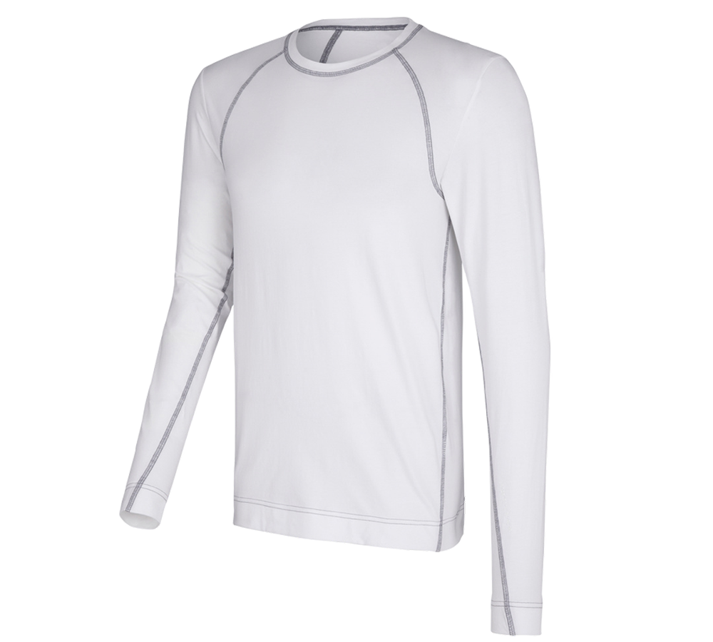 Kyla: e.s. cotton stretch långärmad tröja + vit