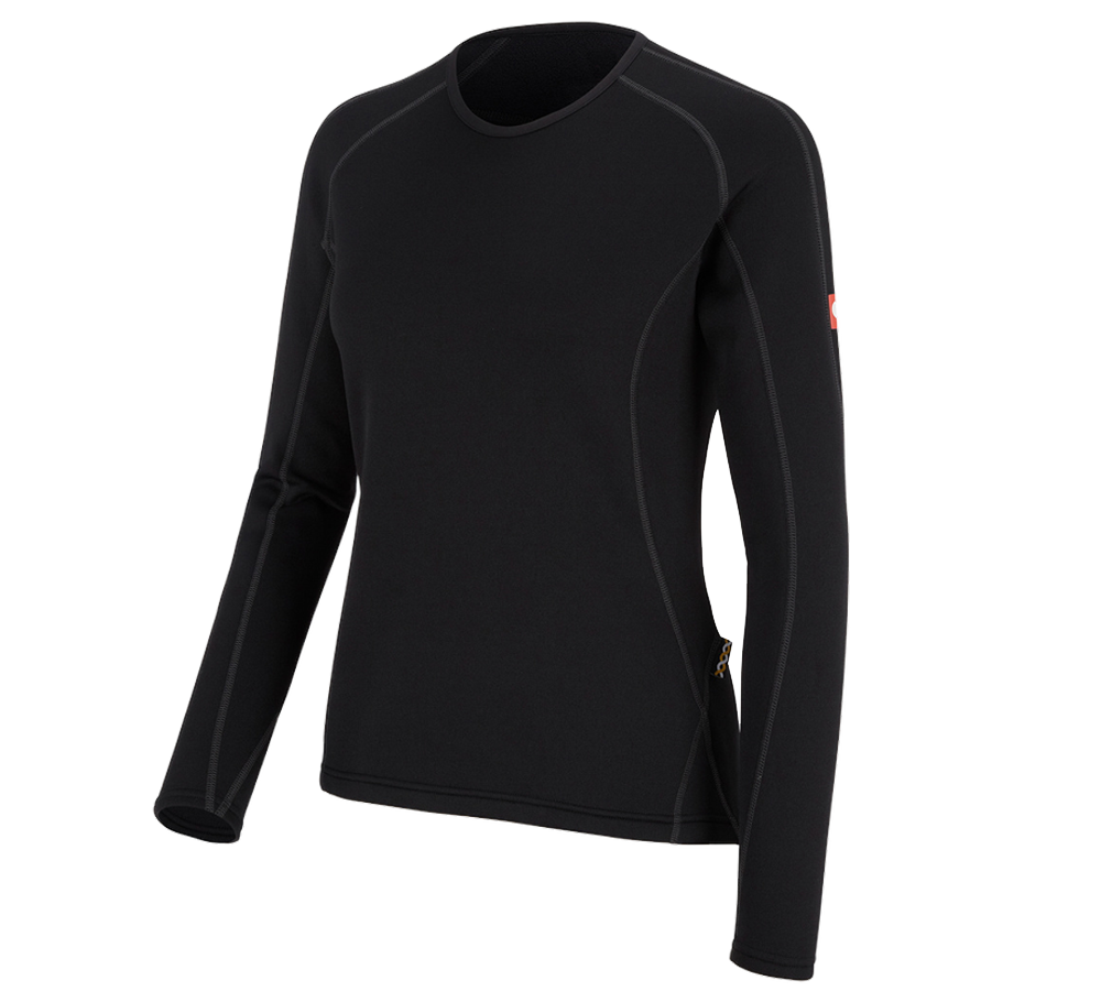 Termounderkläder: e.s. långärmad topp thermo stretch, x-warm, dam + svart