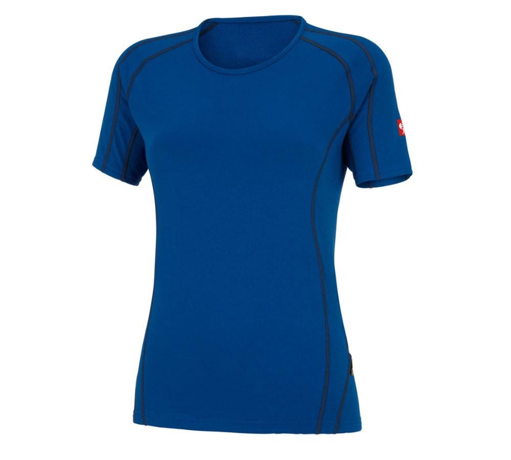 Termounderkläder: e.s. t-shirt clima-pro, warm, dam + gentianablå