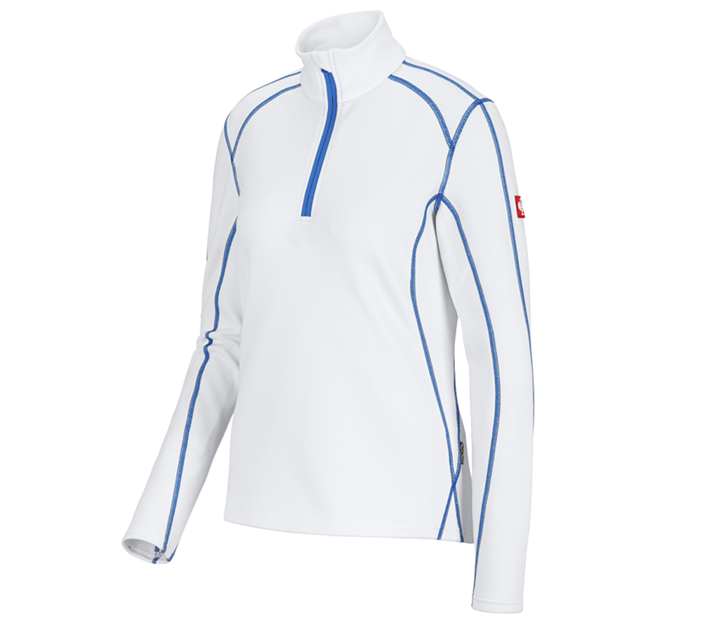 Shirts, Pullover & more: Funct.-Troyer thermo stretch e.s.motion 2020, la. + white/gentianblue