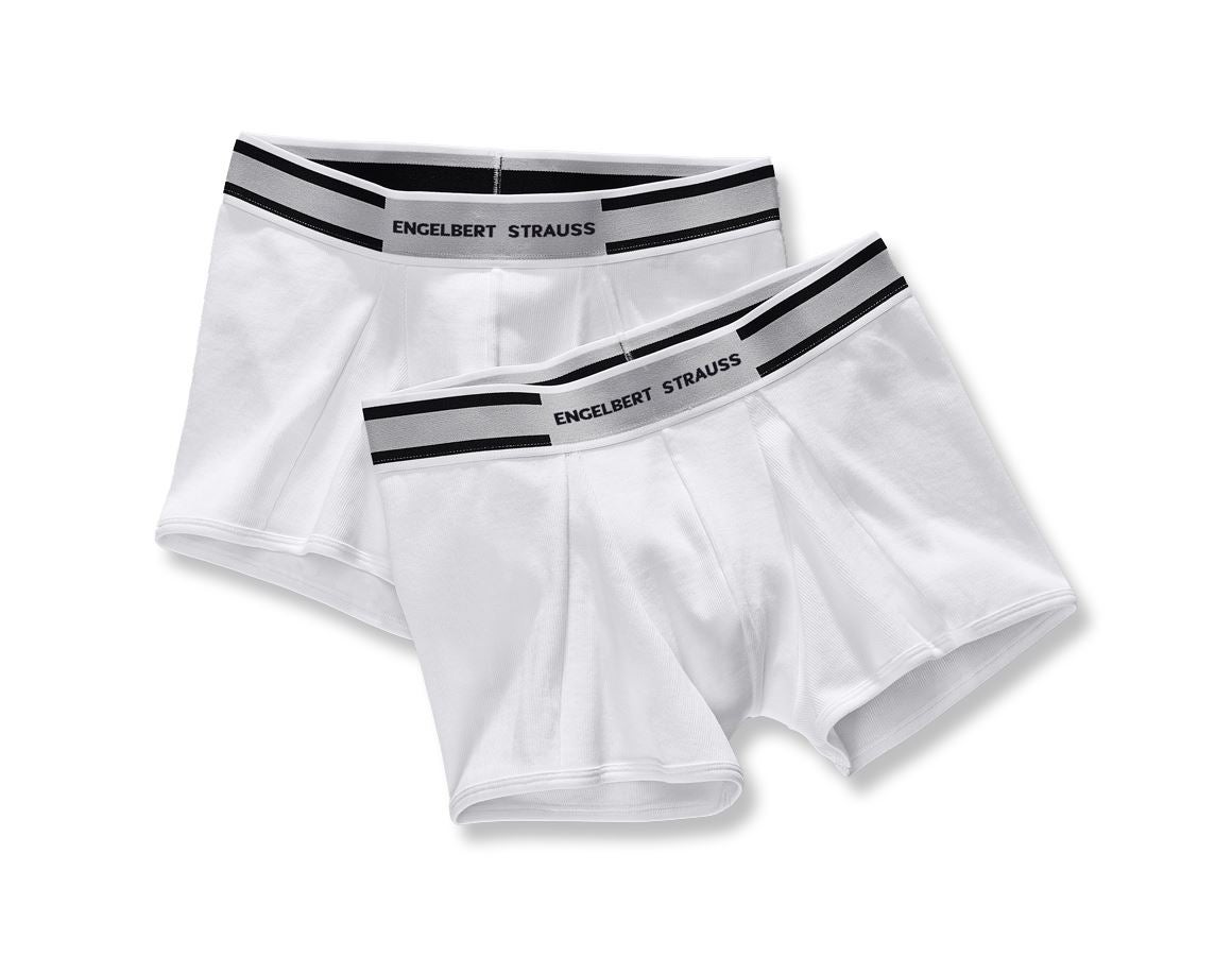 Underkläder |  Underställ: e.s. cotton rib kalsonger, 2-pack + vit+vit