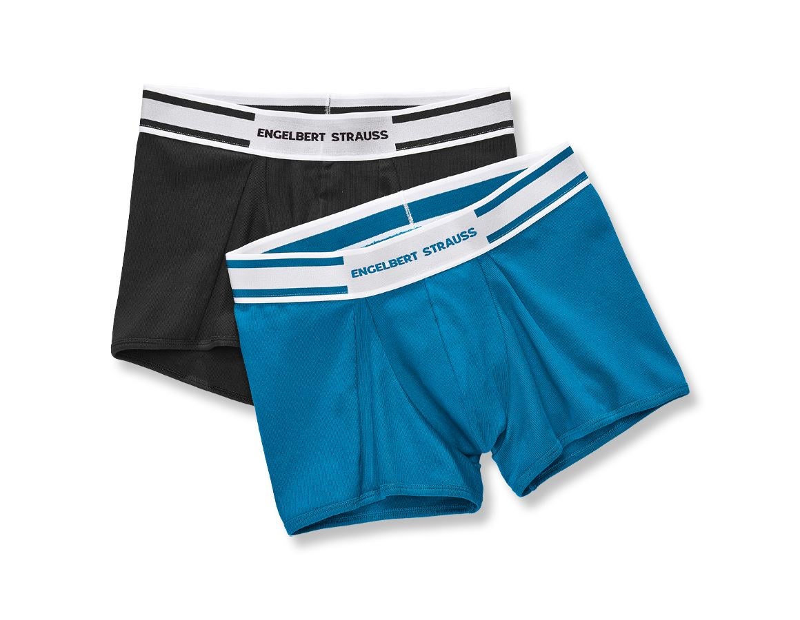 Underkläder |  Underställ: e.s. cotton rib kalsonger, 2-pack + svart+atoll
