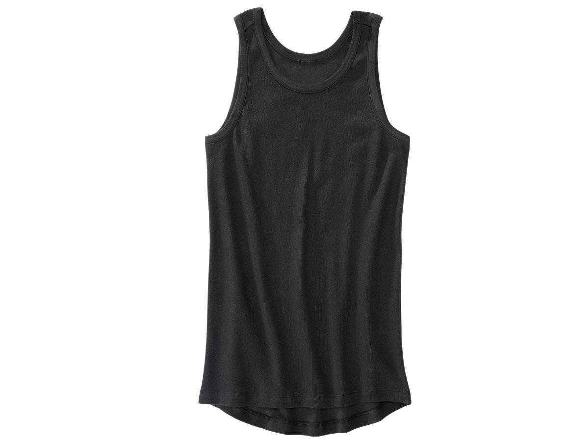 Underkläder |  Underställ: e.s. cotton rib tank-tröja + svart