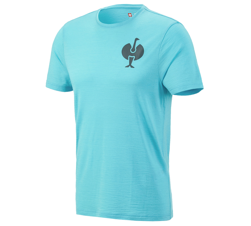 Topics: T-Shirt Merino e.s.trail + lapisturquoise/anthracite