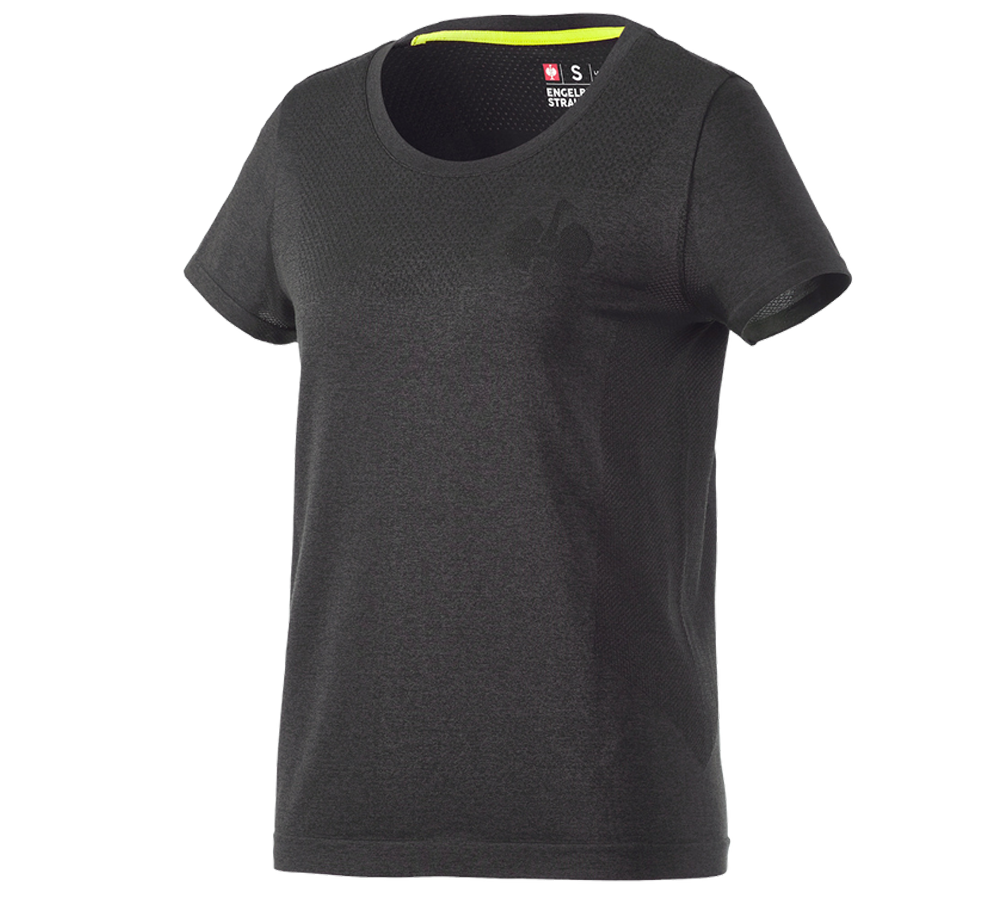 Shirts, Pullover & more: T-Shirt seamless e.s.trail, ladies' + black melange