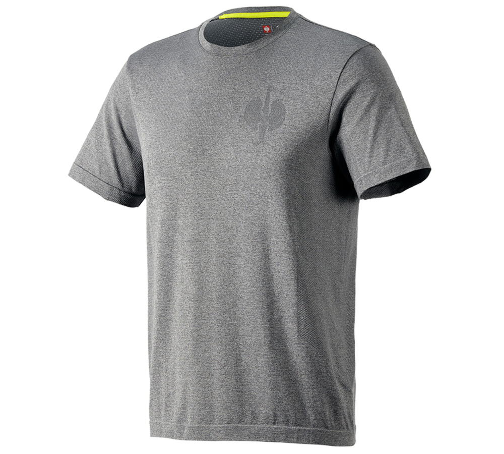Överdelar: T-Shirt seamless e.s.trail + basaltgrå melange