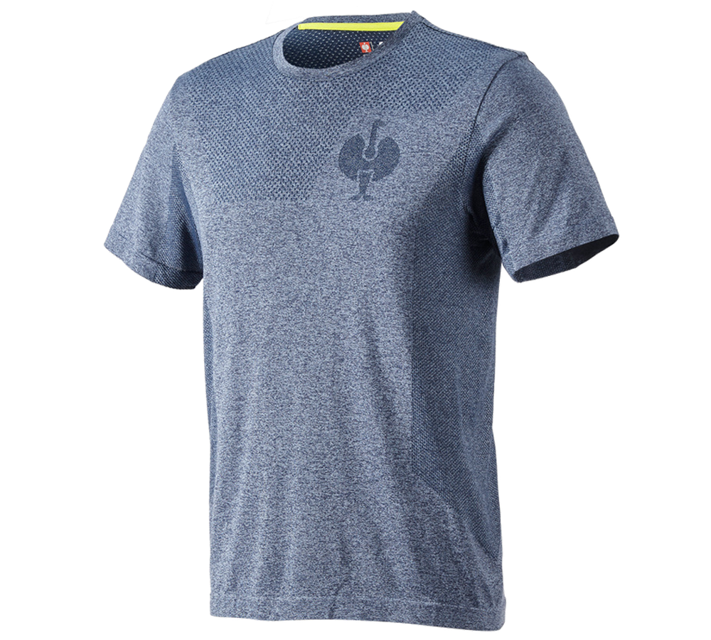 Överdelar: T-Shirt seamless e.s.trail + djupblå melange