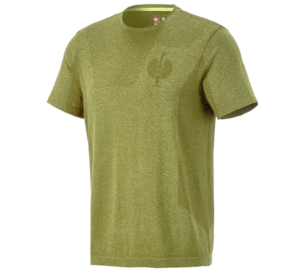 Kläder: T-Shirt seamless e.s.trail + enegrön melange