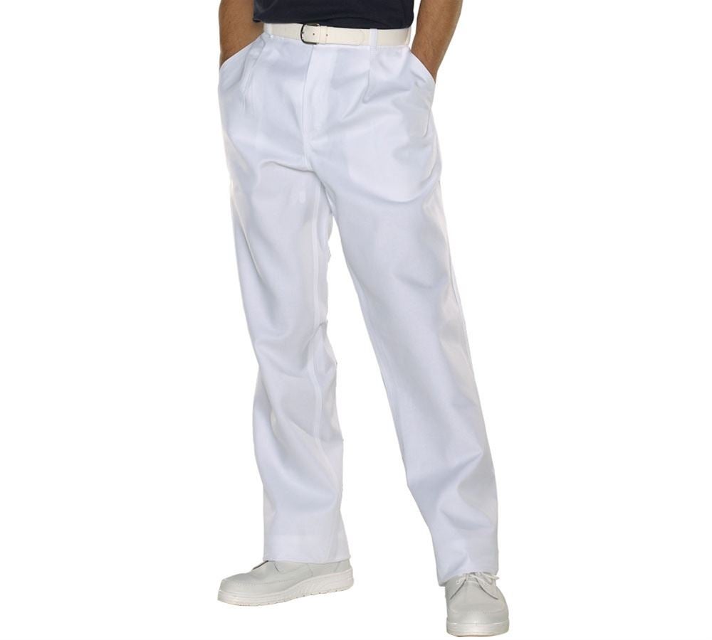 Work Trousers: Men's Trousers Tom + white