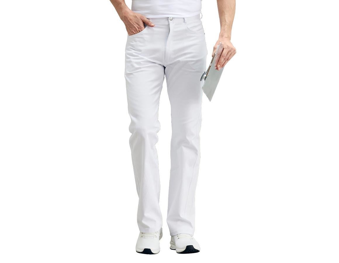 Work Trousers: Work Jeans Leon + white