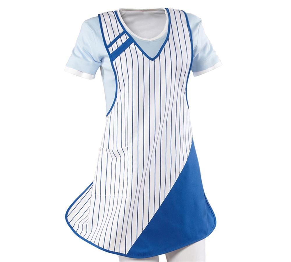 Förkläde: Damförkläde Ariane + vit/kornblå