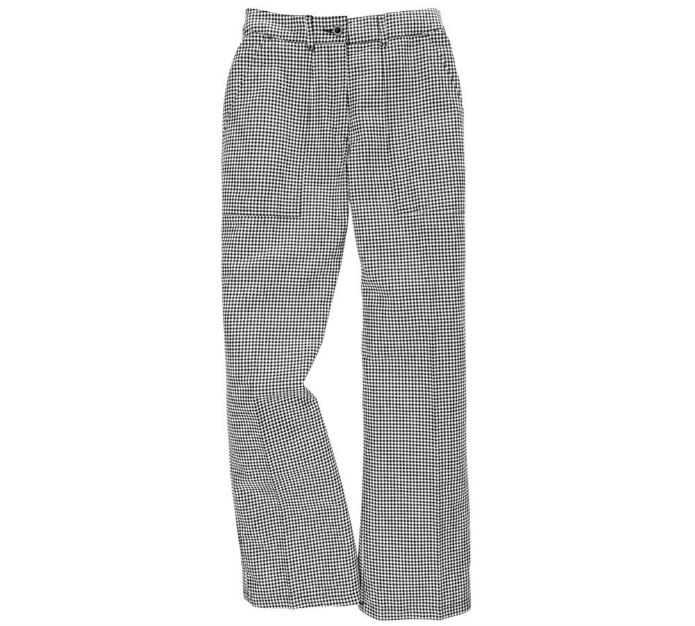 Work Trousers: Women's chef trousers + black/white