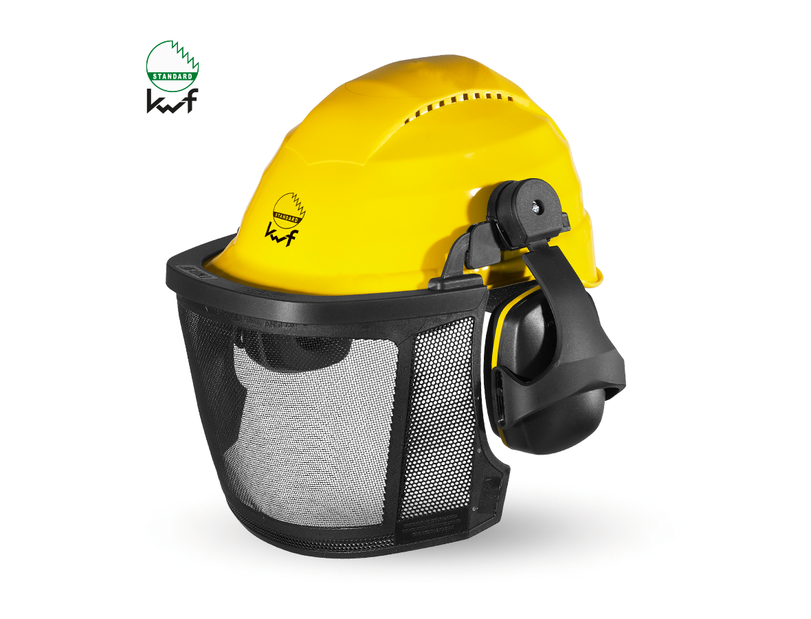 Forestry / Cut Protection Clothing: KWF Forester's helmet combination Professional + yellow