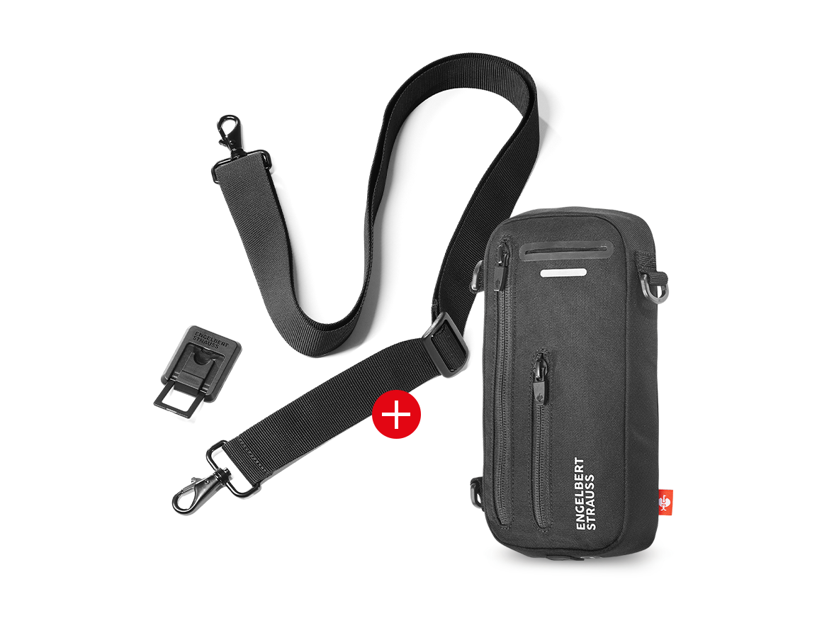 Kläder: SET: e.s. phone leash + bag + svart