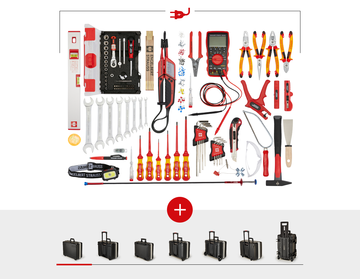 Tools: Tool set Electro professional including case