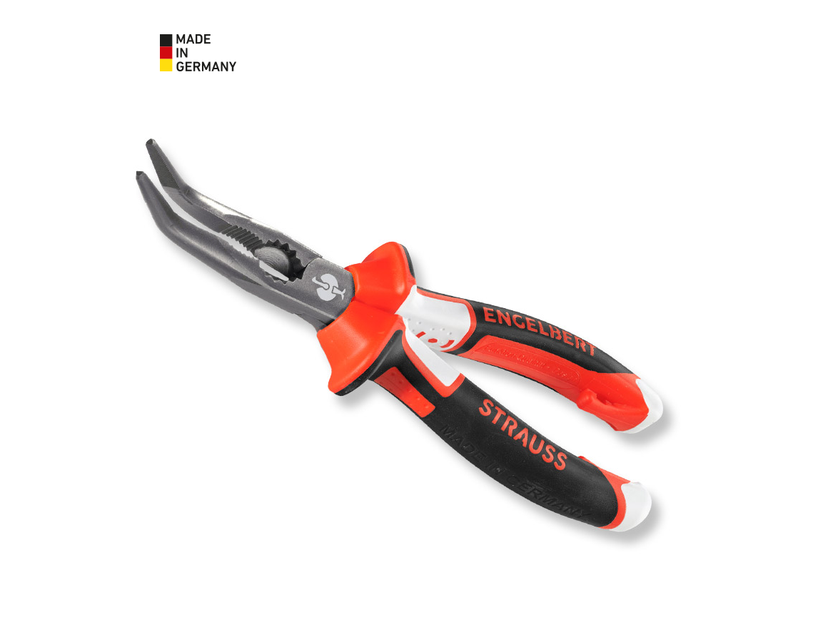 Tongs: e.s. angled flat-round pliers