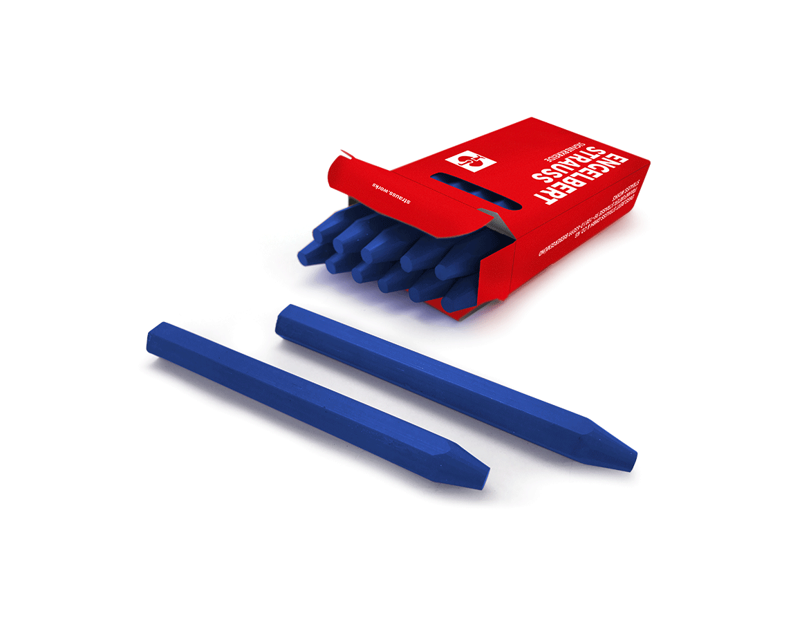 Märkningsverktyg: Oljefärgkrita, förpackning med 12 stycken + blå