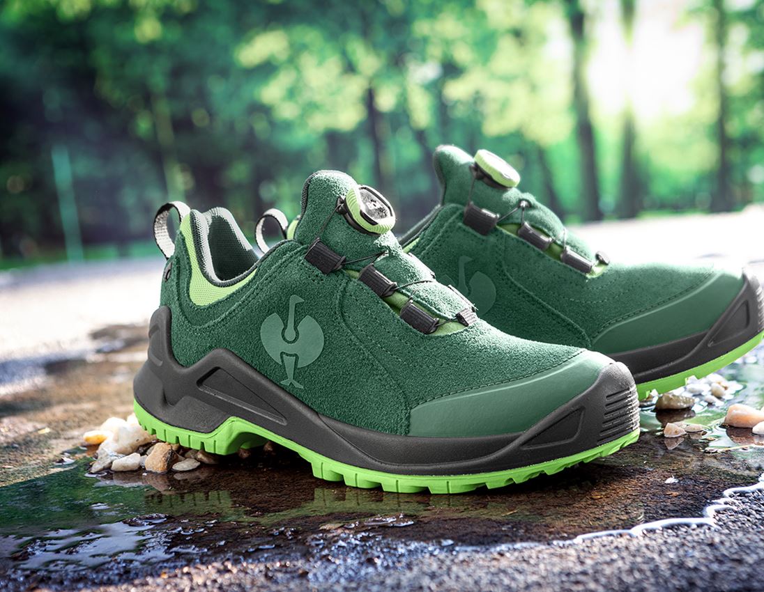O2: O2 Work shoes e.s. Apate II low + green/seagreen