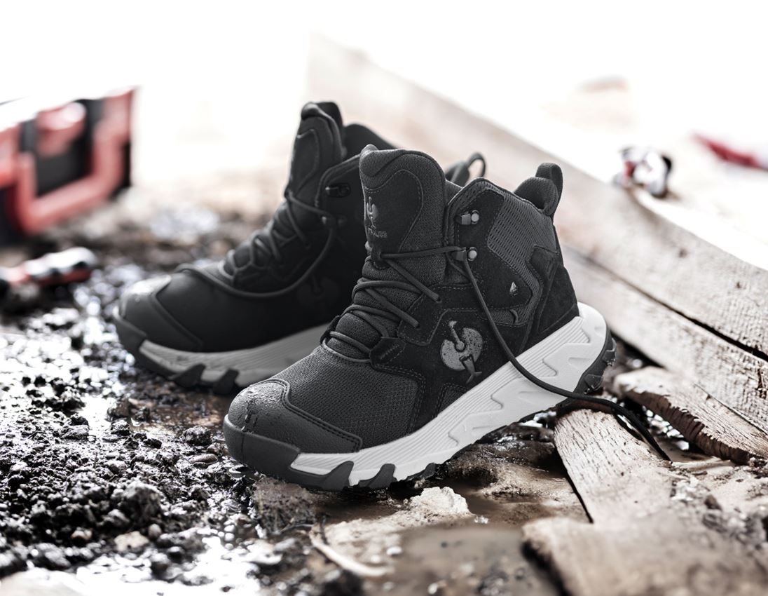 O6: O6 Work shoes e.s. Rimini mid + black/crystal grey 1