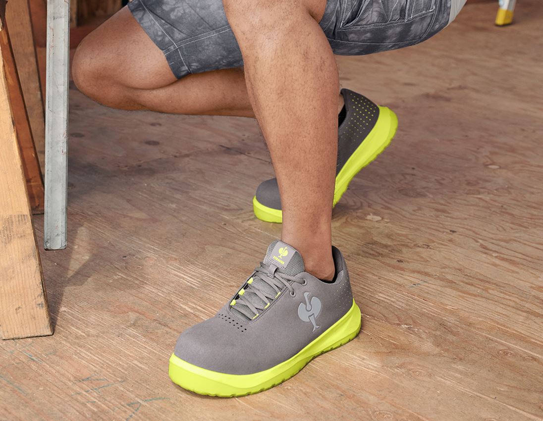 S1P: S1P Safety shoes e.s. Banco low + pearlgrey/high-vis yellow 1