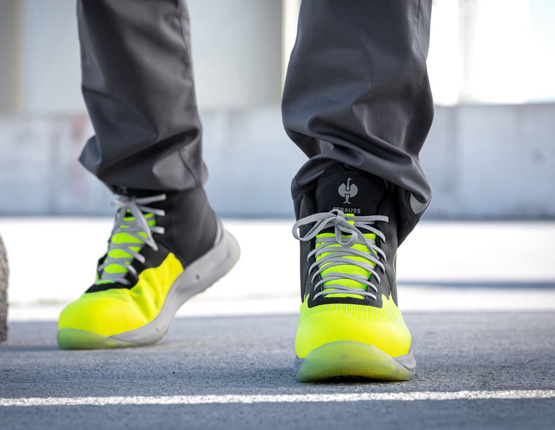 S1P: S1PS Safety shoes e.s. Marseille mid + high-vis yellow/grey 2