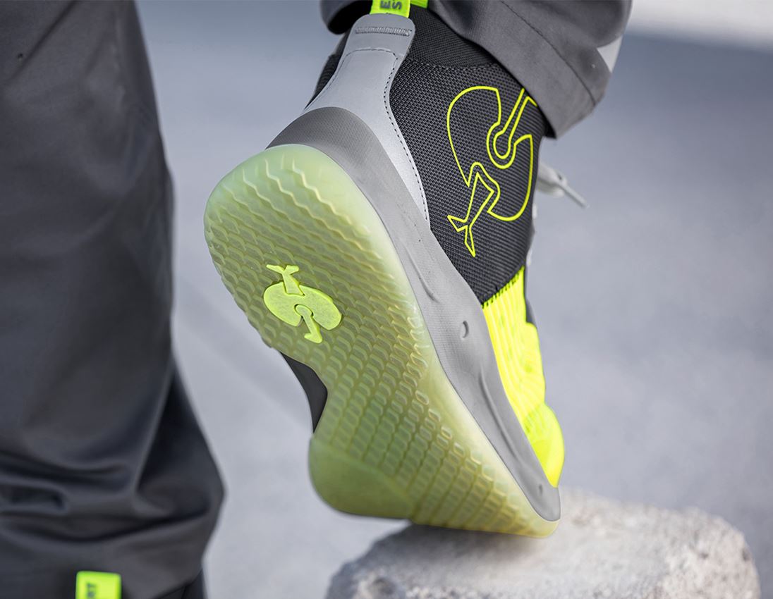 Footwear: S1PS Safety shoes e.s. Marseille mid + high-vis yellow/grey 3