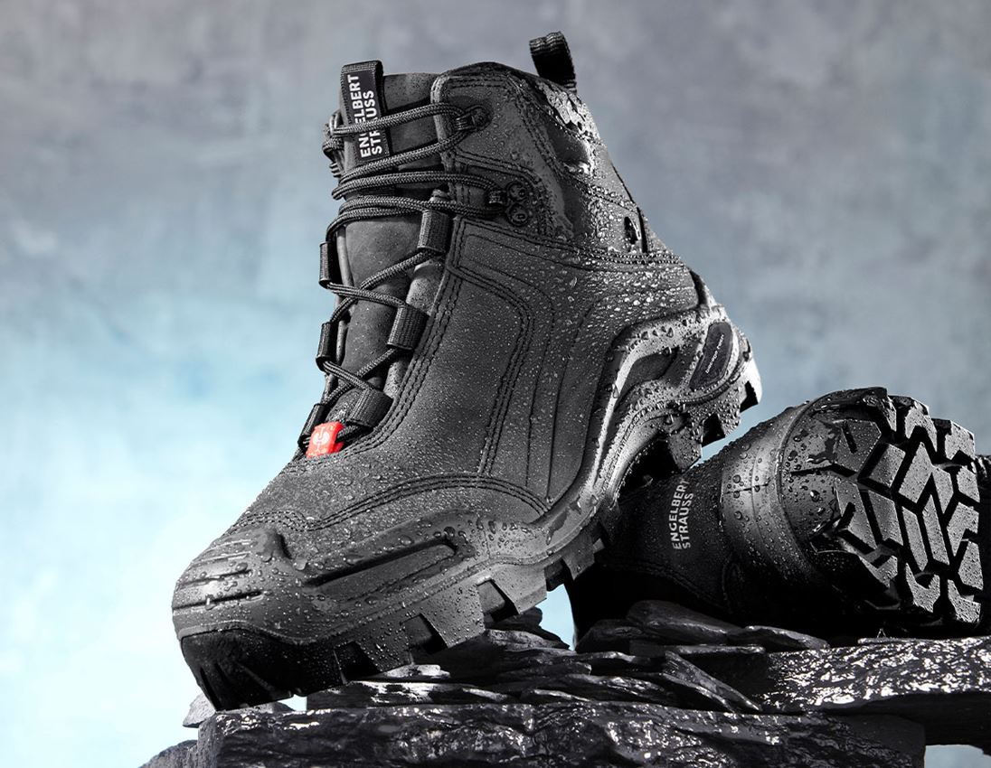 Roofer / Crafts_Footwear: e.s. S3 Safety boots Nembus mid + black