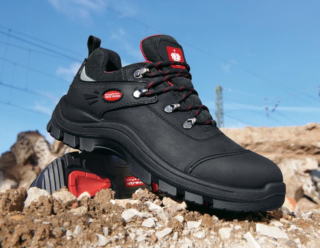 Roofer / Crafts_Footwear: S3 Safety shoes Andrew + black/red 1