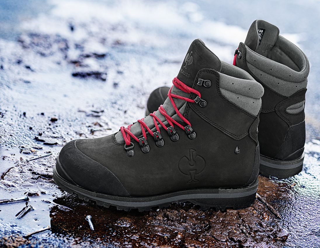 S3: S7L Safety boots e.s. Alrakis II mid + black/titanium/ruby