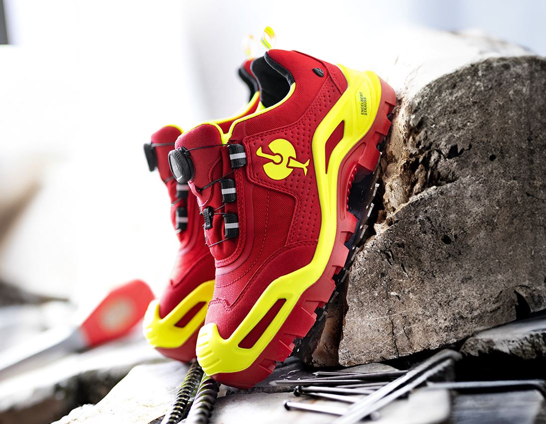 S3: S3 Safety shoes e.s. Kastra II low + red/high-vis yellow 1