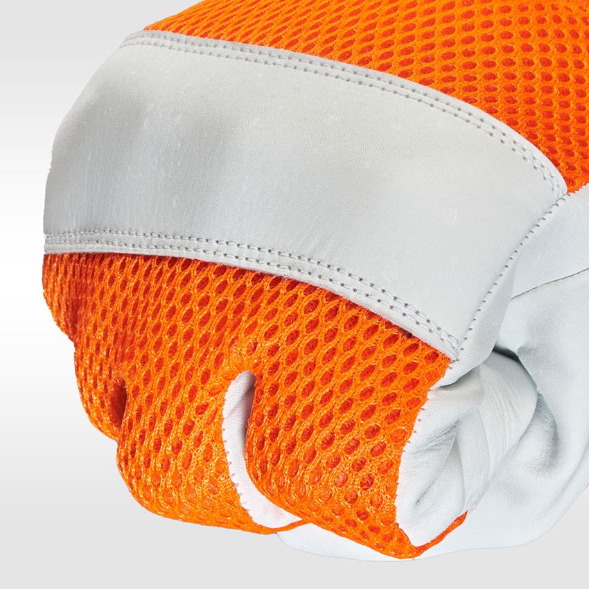 Läder: e.s. läder-handske Mesh + orange 2