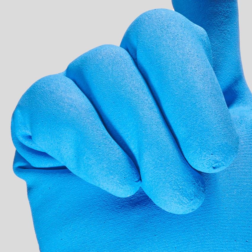 Cold: e.s. Nitrile foam gloves evertouch winter + blue/navy-melange 2