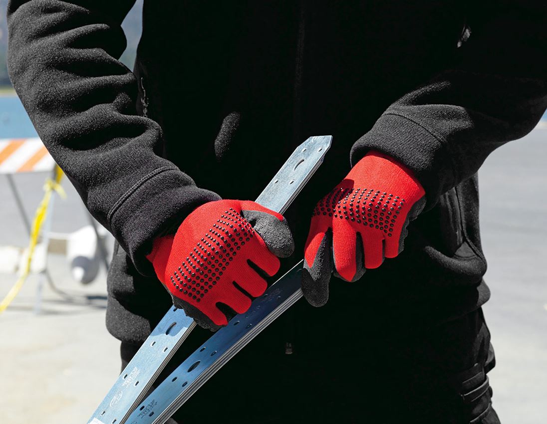 Coated: Latex knitted gloves Techno Grip
