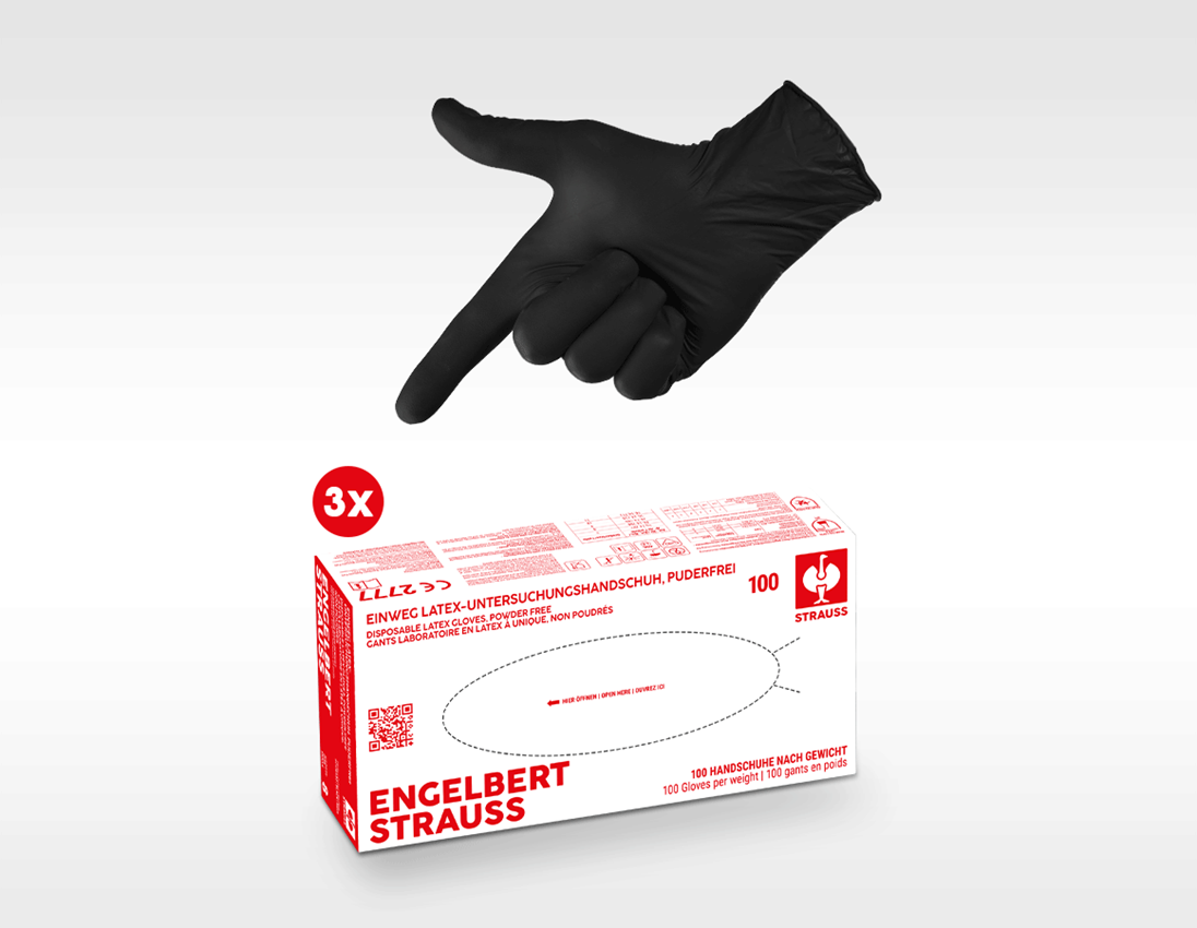 Samarbeten: 3x100 engångs latex-handskar + EURO2024 hatt + svart