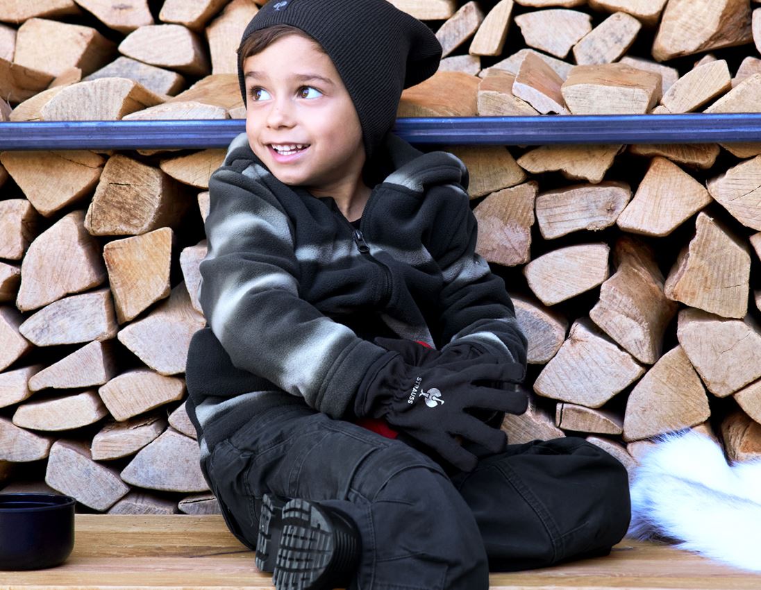 Accessoarer: e.s. Barn-vinterhandskar Fleece Comfort + svart