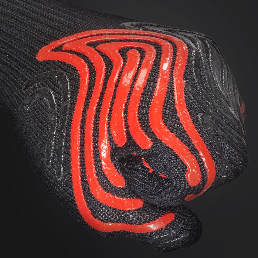Textile: e.s. Heatproof gloves heat-expert + black/red 2