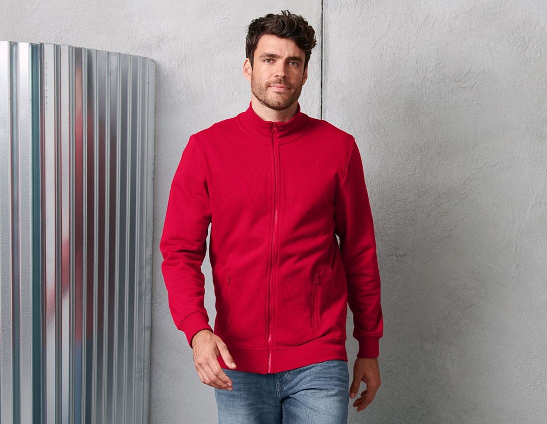 Plumbers / Installers: e.s. Sweat jacket poly cotton + red