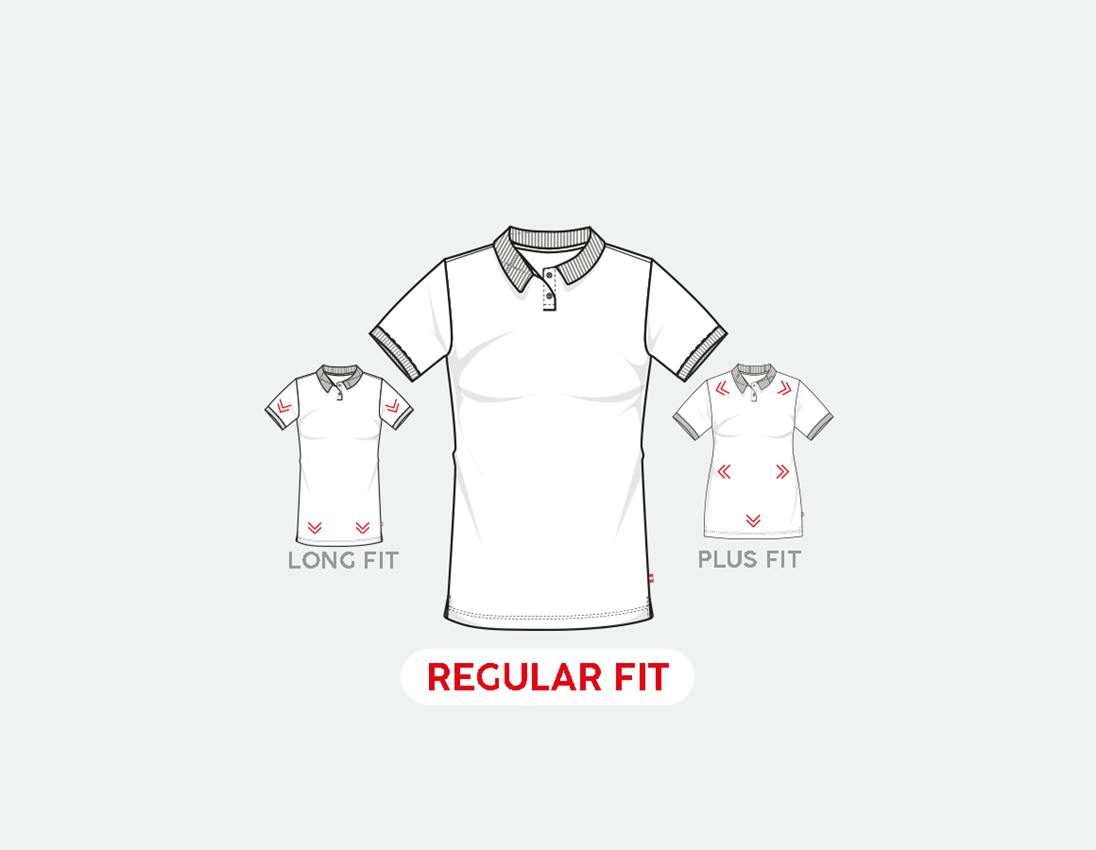 Shirts, Pullover & more: e.s. Pique-Polo cotton stretch, ladies' + white 1