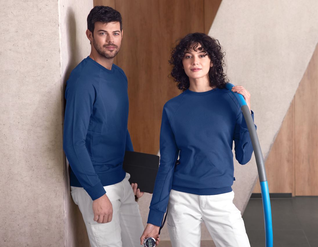 Shirts, Pullover & more: e.s. Sweatshirt cotton stretch, ladies' + alkaliblue 1