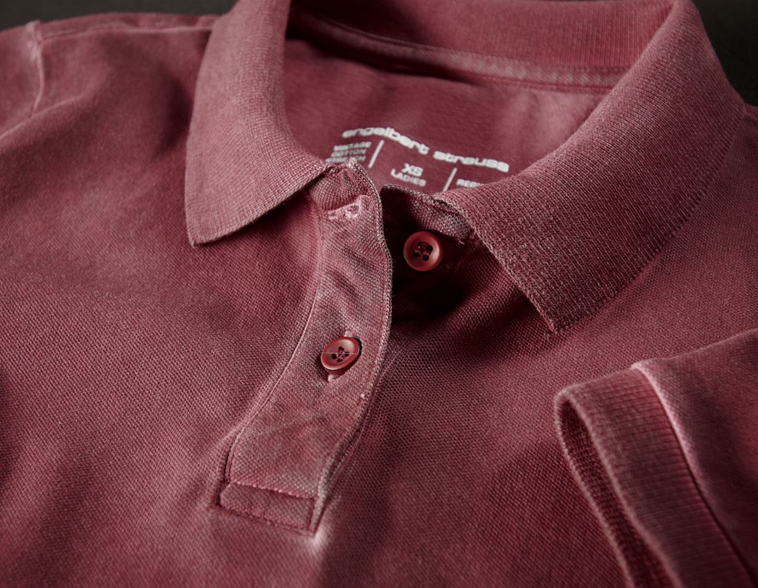 Överdelar: e.s. Polo-Shirt vintage cotton stretch, dam + rubin vintage 2