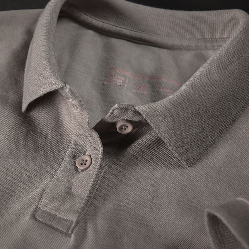 Teman: e.s. Polo-Shirt vintage cotton stretch, dam + taupe vintage 2